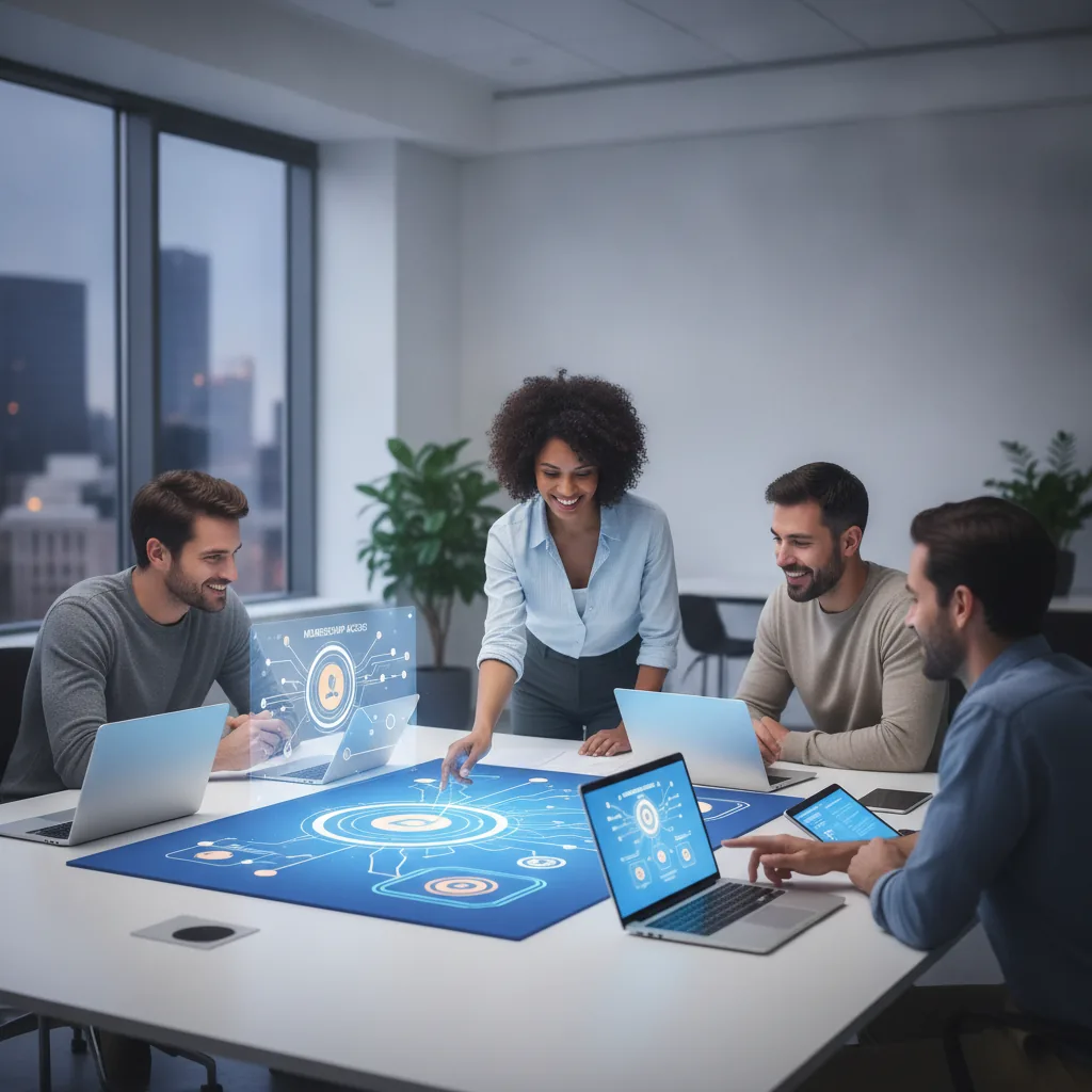 Modern human-centered SaaS aesthetic, welcoming and trustworthy mood,